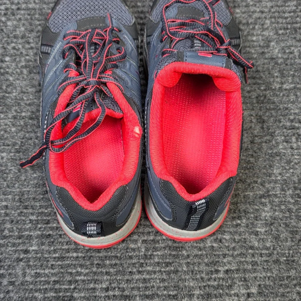 Fila Trail Running Shoes Women's Size 7 Navy Grey Coral Red Breathable Mesh